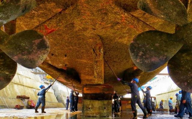 极限工作之船底清洁:大船底能刮好几十吨海鲜但你敢去吃吗?(图10)